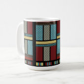 Mexican Block Stripe Pattern 1 Koffiemok (Voorkant links)