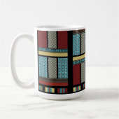 Mexican Block Stripe Pattern 1 Koffiemok (Links)