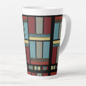Mexican Block Stripe Pattern 1 Latte Mok (Rechterhoek)