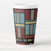 Mexican Block Stripe Pattern 1 Latte Mok (Voorkant)