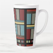 Mexican Block Stripe Pattern 1 Latte Mok (Rechts)