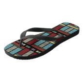 Mexican Block Stripe Pattern 1 Teenslippers (Schuin)