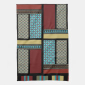 Mexican Block Stripe Pattern 1 Theedoek (Verticaal)