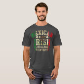 Mexican Blood Irish Blood Alcohol Content Flag T-shirt (Voorkant volledig)