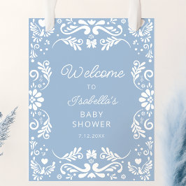 Mexican Blue Baby shower Welkom Poster