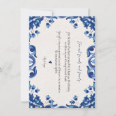 Mexican Blue Fiesta Bridal Dank u Notitiekaartje (Achterkant)