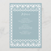 Mexican Blue Papel Picado Boho Vrijgezellenfeest Menu (Voorkant)
