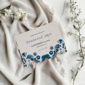 Mexican Blue Sinaasappel Floral Elegant Fiesta Wed Save The Date