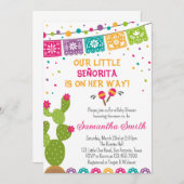 Mexican Boho Fiesta Baby shower Uitnodiging (Voorkant / Achterkant)