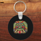 Mexican Boxing Aztec Warrior Design Sleutelhanger (Voorkant)