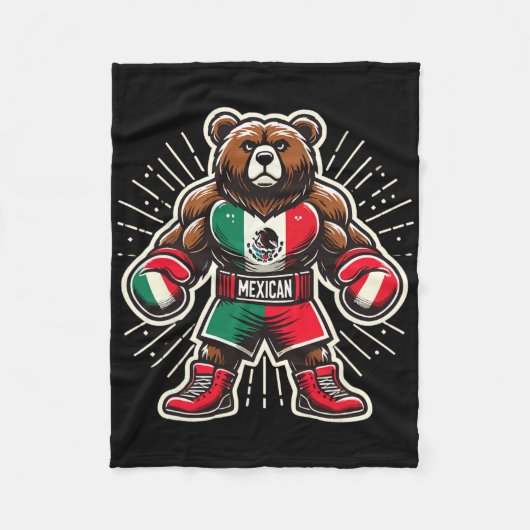 Mexican Boxing Beer Fleece Deken (Voorkant)