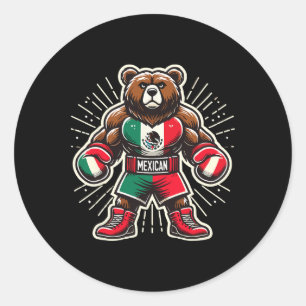 Mexican Boxing Beer Ronde Sticker