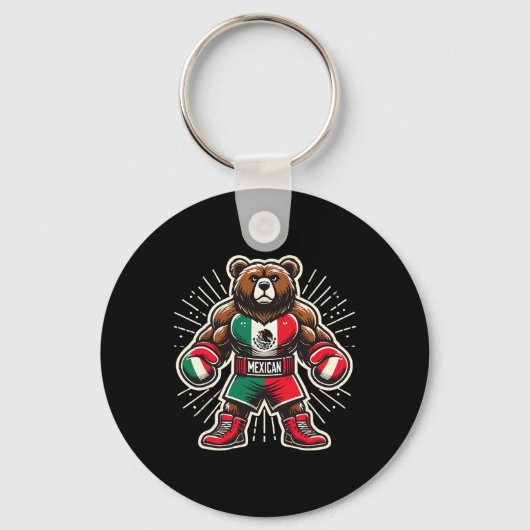 Mexican Boxing Beer Sleutelhanger (Voorkant)