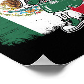 Mexican Boxing Shirt Funny Skeleton Poster (Hoek)