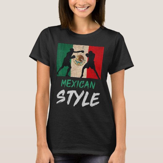 Mexican Boxing Style Mexico Pride Patriotic Mens B T-shirt (Voorkant)