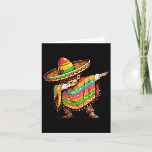 Mexican Boy Dabbing Funny Cinco De Mayo Kaart (Voorkant)
