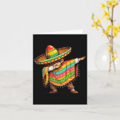 Mexican Boy Dabbing Funny Cinco De Mayo Kaart (Gele Bloem)