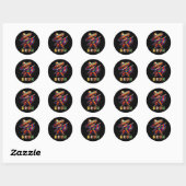 Mexican Boy Dabbing Poncho Cinco de Mayo Funny Bru Ronde Sticker (Vel)