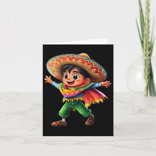 Mexican Boy Fiesta Poncho Cinco De Mayo Kinder Cel Kaart