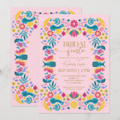 Mexican Bridal Fiesta Roze Vrijgezellenfeest Kaart (Voorkant / Achterkant)
