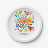 Mexican Bright Floral Fiesta Paper Bord (Voorkant)