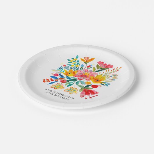 Mexican Bright Floral Fiesta Paper Bord (Gekanteld)