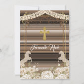 Mexican Brown Fiesta Boy Baptism and Birthday Kaart (Achterkant)