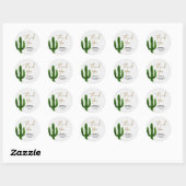 Mexican Cactus Baby shower Dank je Label (Vel)