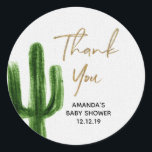 Mexican Cactus Baby shower Dank je Label<br><div class="desc">Mexican Cactus Baby shower Dank je Label</div>