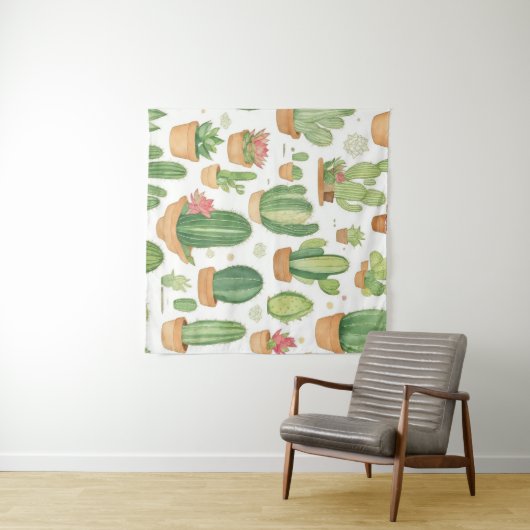 Mexican Cactus Oasis Wallpaper Wandkleed (In Situ (horizontaal))