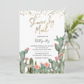 Mexican Cactus Shower by Mail Vrijgezellenfeest Kaart (Staand voorkant)