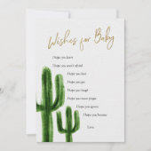 Mexican Cactus Wishes voor Baby Game Kaart (Voorkant)