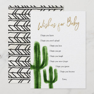Mexican Cactus Wishes voor Baby Game Kaart