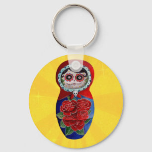 Mexican Catrina Matryoshka Sleutelhanger