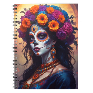 Mexican Catrina Moonlight Notitieboek