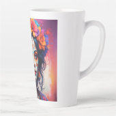 Mexican Catrina watercolor Latte Mok (Rechts)