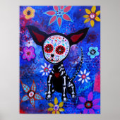 MEXICAN CHIHUAHUA DIA DE LOS MUERTOS PAINTING POSTER (Voorkant)