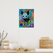 MEXICAN CHIHUAHUA DIA DE LOS MUERTOS PAINTING POSTER (Keuken)