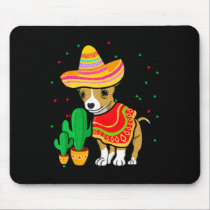 Mexican Chihuahua Dog Sombrero Cinco de Mayo Fiest Muismat
