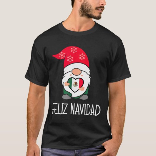 Mexican Christmas Gnome Feliz Navidad Mexico  T-shirt (Voorkant)
