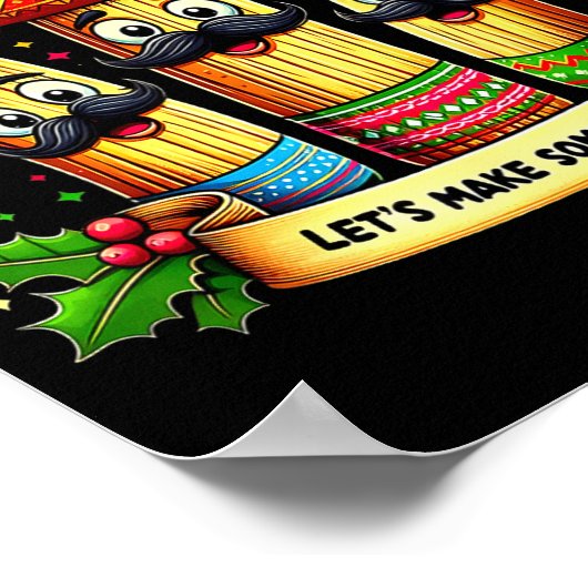 Mexican Christmas Tamale Ándale Let’s Make Some Ta Poster (Hoek)