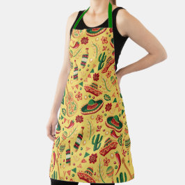 Mexican Cinco De Mayo Pattern Apron Schort