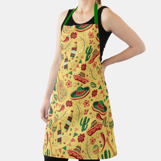 Mexican Cinco De Mayo Pattern  Apron Schort (Insitu)