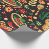 Mexican Cinco De Mayo Pattern  Cadeaupapier (Hoek)