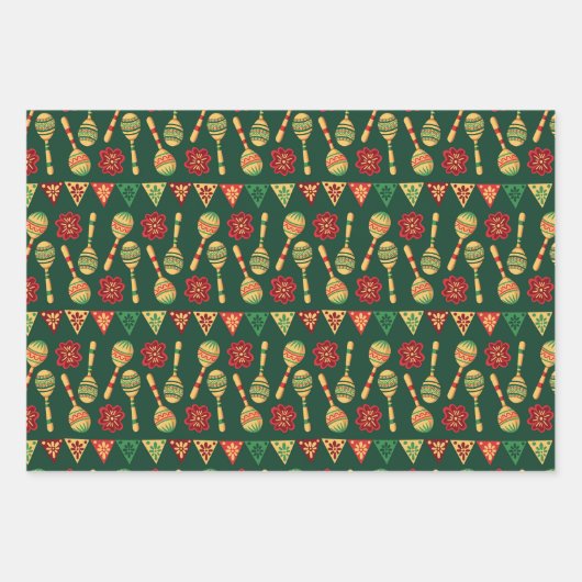 Mexican Cinco De Mayo Pattern Inpakpapier Vel (Voorkant 2)