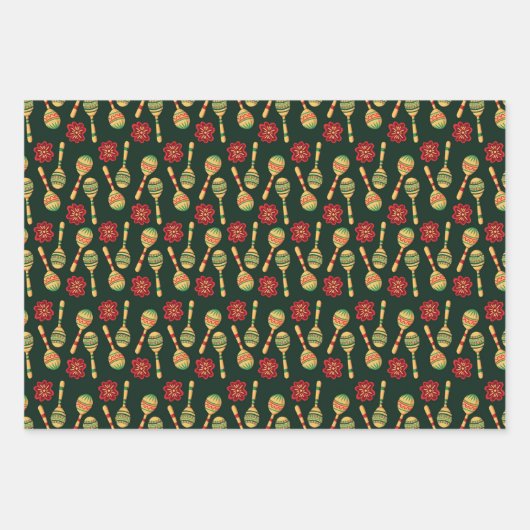 Mexican Cinco De Mayo Pattern  Inpakpapier Vel (Voorkant 2)