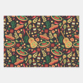 Mexican Cinco De Mayo Pattern  Inpakpapier Vel (Voorkant)