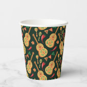 Mexican Cinco De Mayo Pattern  Papieren Bekers (Achterkant)
