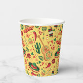 Mexican Cinco De Mayo Pattern  Papieren Bekers (Achterkant)