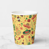 Mexican Cinco De Mayo Pattern  Papieren Bekers (Links)